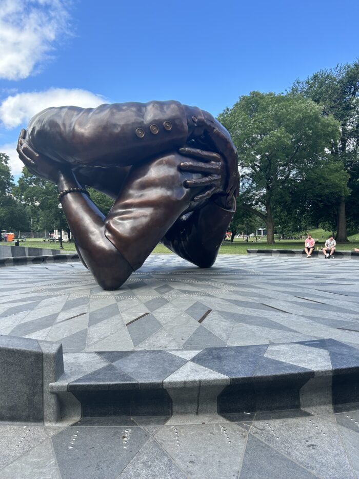 Photo of The Embrace statue, Boston Common